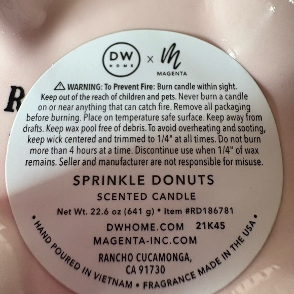 Rae Dunn Pink Over the Rainbow Candle - Picture 3 of 5